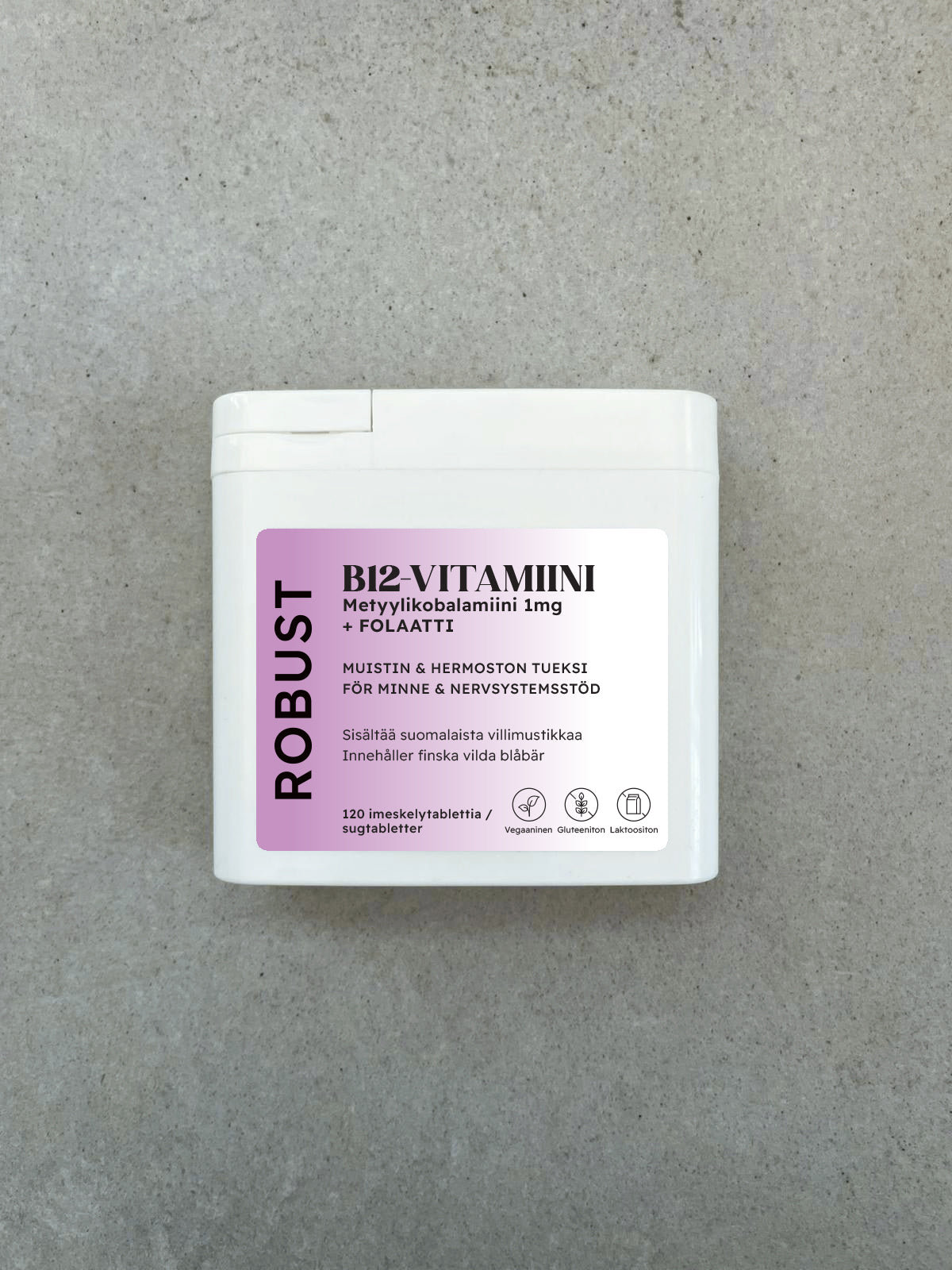 B12-vitamiini + Folaatti 120 tbl.